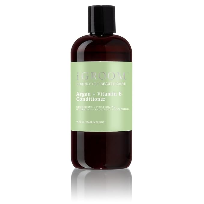 iGroom Argan + Vitamin E Conditioner, Luxury Pet Beauty Care, Optimize Moisture Balance, 16oz