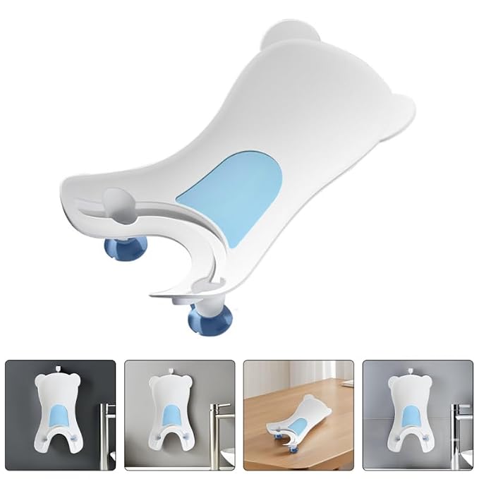 Totority Baby Wash Basin Ergonomic PP Material Newborn Toddler Portable Foldable Potty for Comfortable Bathing & Face Hand Cleaning, Space-Saving Design Ideal for Home Travel