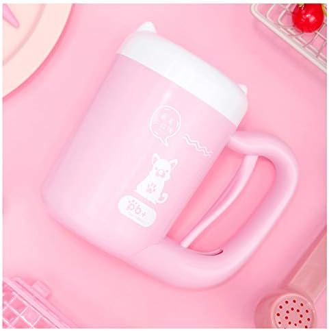 Creation Core Portable Dog Paw Washer Cup Pet Paw Cleaner for Dogs Cats Grooming with Muddy Paws Comfortable Silicone Dog Feet Cleaner Automatic, Pink