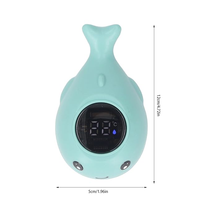 Bath Thermometer Floating Toy with 3 Color Temperature Indicator for Infant Bathing, Instant Reading Safety Alert, Whale Shape Water Temperature Thermometer