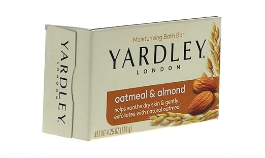 Yardley London Oatmeal and Almond Naturally Moisturizing Bath Bar, 4.0 oz. (Pack of 1)