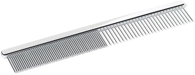 Eye Envy Tear Stain Remover Comb for Dogs and Cats. Fine/Coarse with 80 Rounded Pins. Gently Remove Crusty Eye Debris, Gunk and Boogers. Face and Feet Comb. Remove Tangles