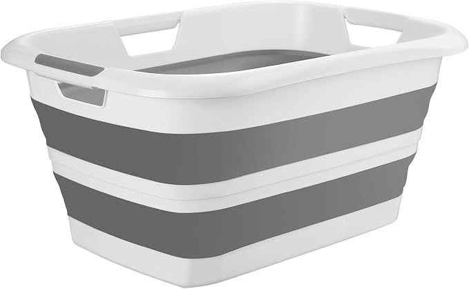 VEVOR Dog Bathtub, Collapsible Dog Bath Tub, Pet Bathing Grooming Wash Shower Station, Portable Space-Saving & Stable Support, for Small Pet Puppy Doggie Cat Outdoor, Gray White