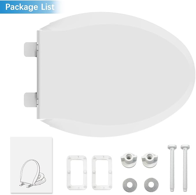 Toilet Seat With Toddler Seat,PP Material Family Toilet Seat Cover with Adult and Toddler Seat, Soft Close Design, Easy to Clean, Safe for Home Kids Potty Training