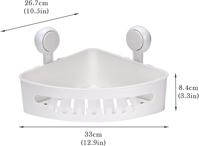 Bath Toy Storage Organizer,Kids Bathtub Toy Holder with Drain Holes,Shower Caddy for Bathtub,No Drilling Corner Shower Caddy Suction Cup,Waterproof Storage Basket for Bathroom,Kitchen