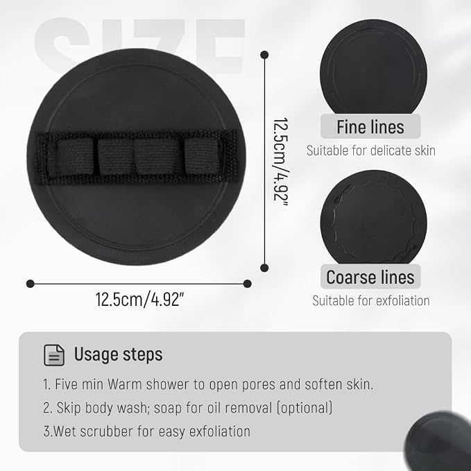 4 Counts Soft Rubber Shower Scrubber, 2026 New Exfoliating Body Scrubber Set, Exfoliating Scrub Bath Pads for Body, Gentle Deep Cleansing Bath and Shower Tool for All Skin Types (Mix)