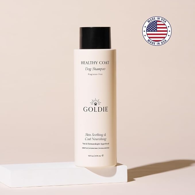 Goldie Dog Essentials Itch Relief Dog Shampoo for Sensitive Skin & Puppies | Soothes Irritation | Hydrates Dry Coat | Hypoallergenic | Oatmeal Formula | Aloe Vera | Manuka Honey