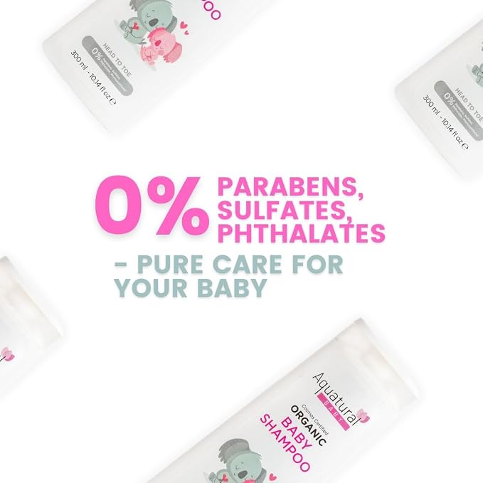 Organic Baby Shampoo, 10.14 Fl Oz | Plant-Based, Vegan & Gentle, Moisturizing, For Newborn and Toddler, Suitable for All Skin Type