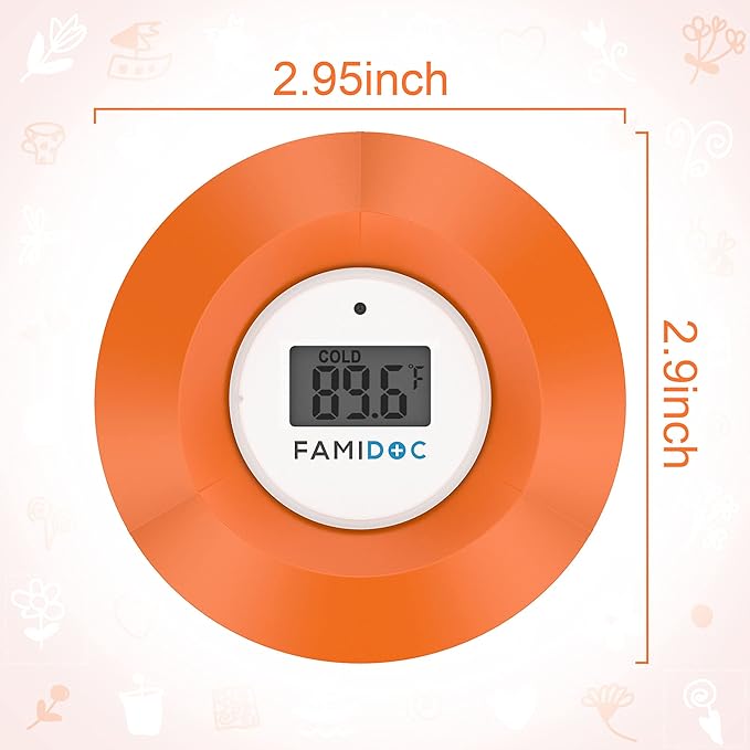 Famidoc Baby Bath Thermometer Floating Toy Bath Tub Thermometers, Flower