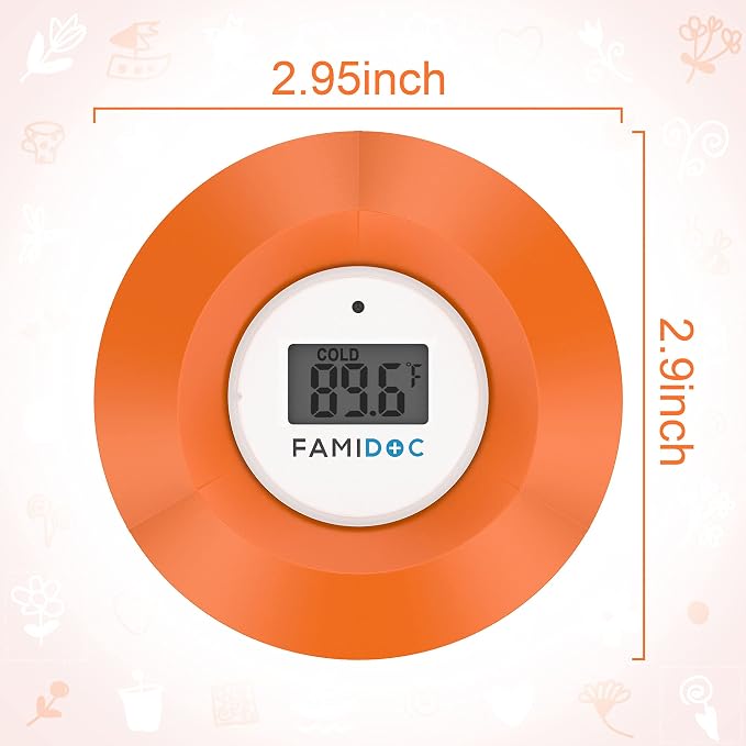 Famidoc Baby Bath Thermometer Floating Toy Bath Tub Thermometers, Flower
