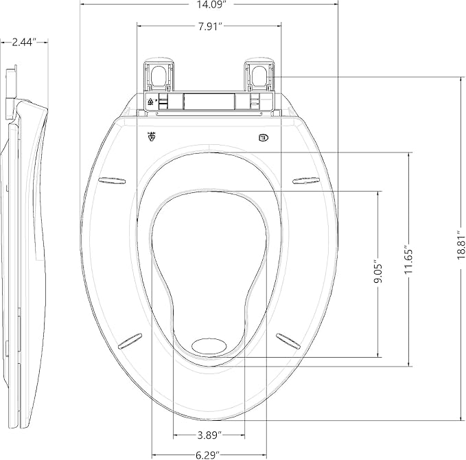 Enlongated Toilet Seat with Built-in Toddler Seat for Easy Potty Training, Baby Toilet lid 2 in 1, Easy Install and Clean, PP Material Safe and No Loosen, Perfect for Both Adults and Children, Pink
