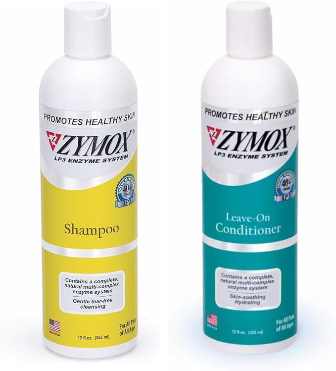 Zymox Veterinary Strength Enzymatic Shampoo Yellow Packs:Shampoo and Conditioner Set