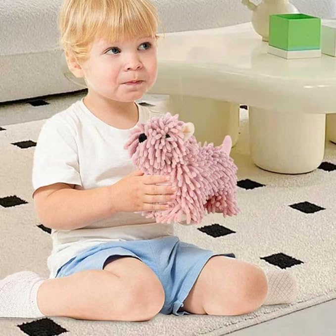 Chenille Hand Towel, Soft Absorbent Chenille Ball Towel, Microfiber Towels for Bathroom (White)