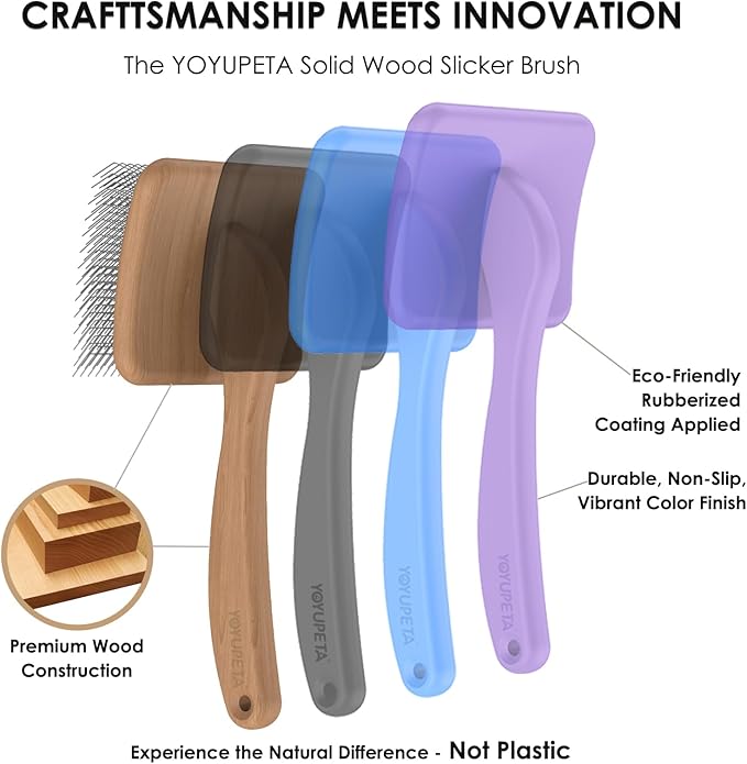 Large Dog Slicker Brush for Goldendoodles, Poodles - 3 in 1 Grooming Kit with Undercoat Rake, Comb - Extra Long Pins for Dematting Great Pyrenees, Thick Coats, Shedding, Detangling, Natural