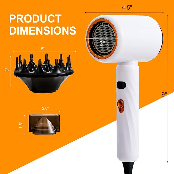 Portable Dog Hair Dryer Brush – 2-in-1 Warm Air Blower & Slicker Brush for Cats & Small Dogs – Adjustable Heat, Overheat Protection – Lightweight Grooming Tool for Home & Travel