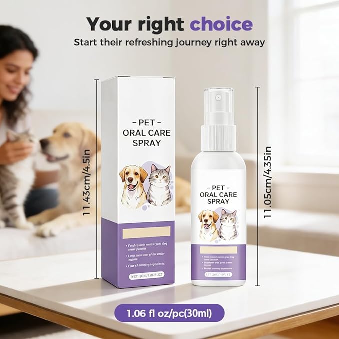 Dog Breath Freshener, Dog Dental Care Spray & Teeth Cleaning Spray, Natural Breath Freshener, Supports Daily Oral Hygiene, Support Clean Teeth and Promote Healthy Gums (3)