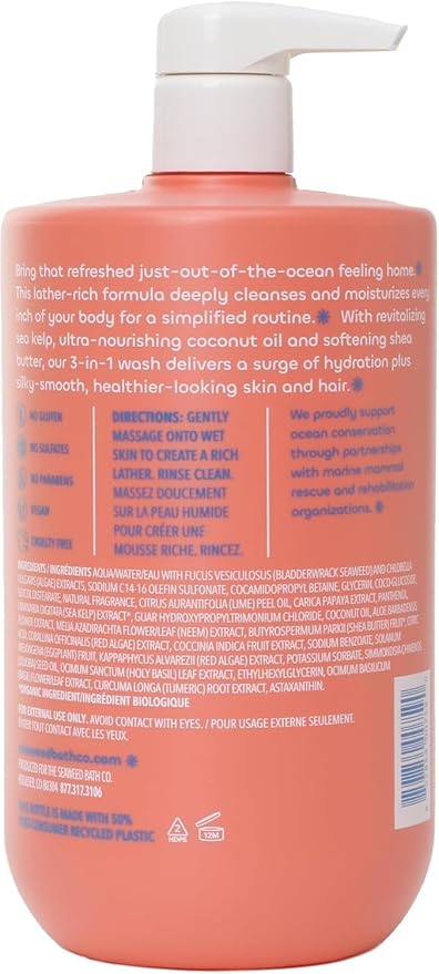 Seaweed Bath CO Lime Papaya 3-1 Body Wash, 30 FZ