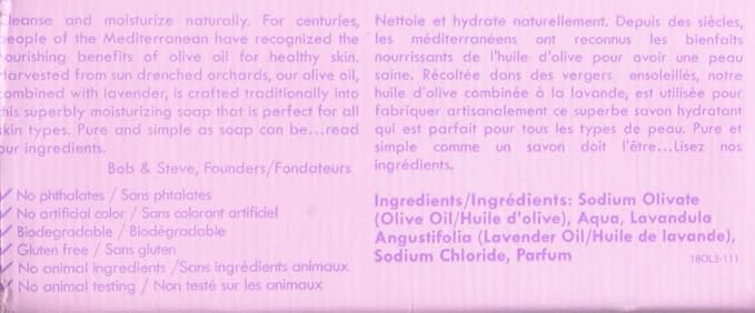 Kiss My Face Olive Oil Bar Soap, Non-GMO Certified Vegan Soap Bar, Antioxidant Rich and Moisturizing Soap, Olive & Lavender, 8 Oz Bar