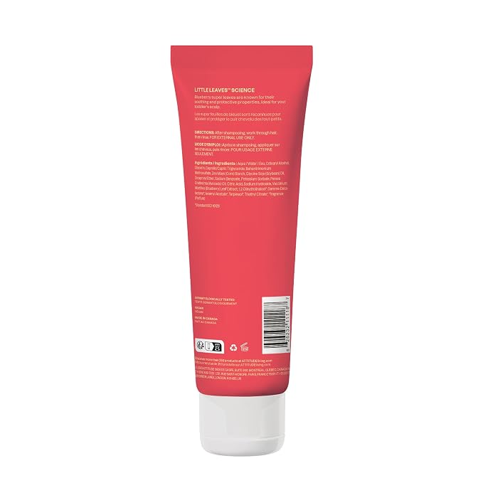 ATTITUDE Kids Conditioner, Gentle Detangling Conditioner, Moisturizing & Softening for Tangles & Knots, Plant-Based, Vegan, Mango Scent, 8 Fl Oz