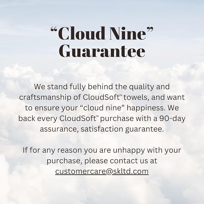 SKL Home CloudSoft 100% Cotton Luxury 4-Piece Washcloth Set, 520 GSM, Ultra Plush & Absorbent, Slate