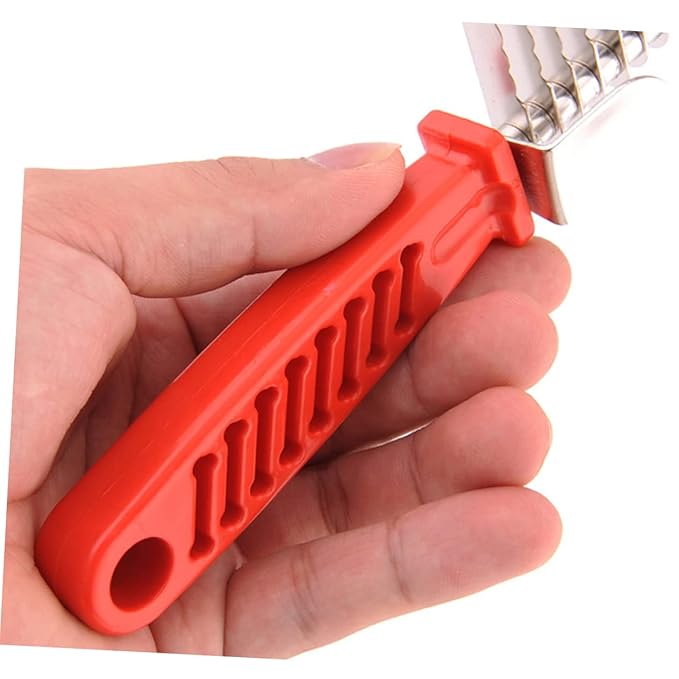 Sosoport Pet Comb for Dog Grooming Tool Pet Detangler Matted Remover Ergonomic Grip Long Blades