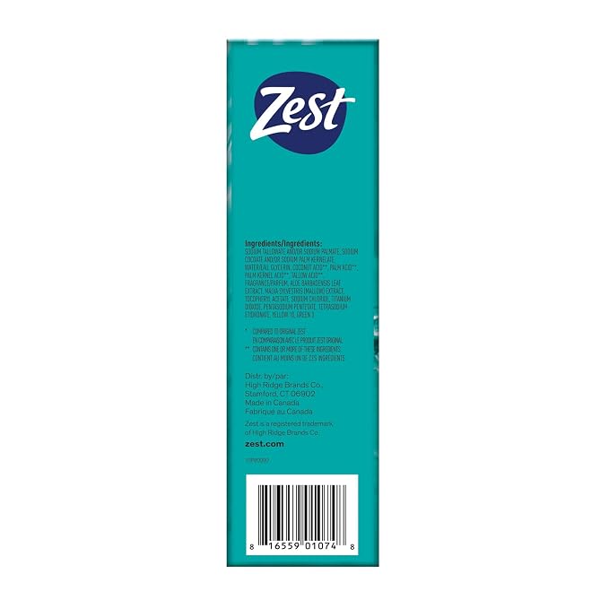 Zest Bar Soap - Enriched with Vitamin E - Moisturizing Body Soap - Gentle Soap - Paraben-Free Soap Bar - Suitable for All Skin Types - Aqua - 16 Pc