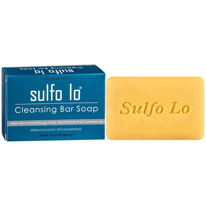 Cleansing Bar Soap with Sulfur for Face and Body,3.5 Ounce,(Pack of 2)