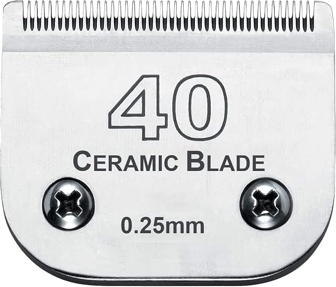 #40 Blades Dog Grooming Replacement Blade Compatible with Andis Dog Clipper | For Wahl KM Series / Oster A5 Dog Clippers,Detachable Stainless Steel Blade,Size #40 Cut Length 1/100"(0.25mm)