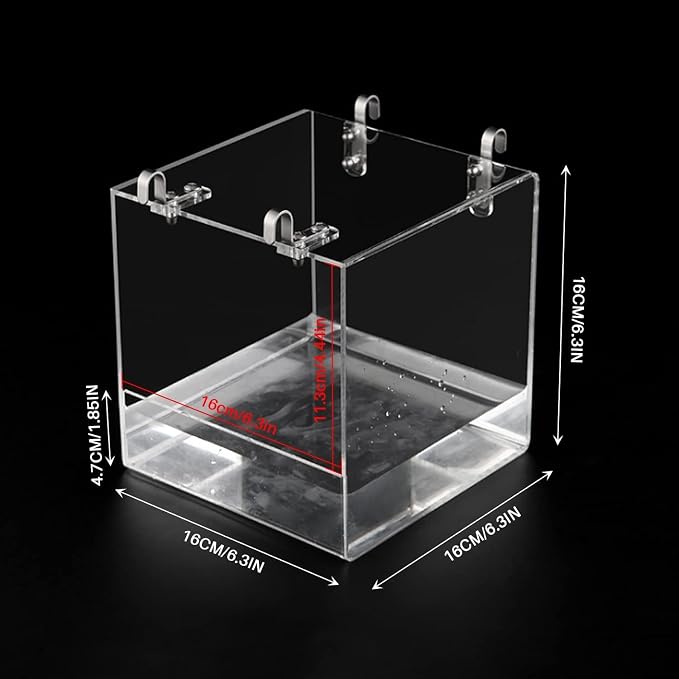 GURECOD Hanging Bird Bath Cube Bird Bathtub Bath Shower Box Bowl Cage Accessory for Little Bird Canary Budgerigar Parrots Crested Myna Cockatiel Lovebird Parakeet Bath (Large)