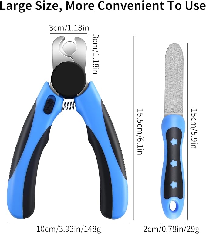 Pet Nail Clipper and Trimmer for Dogs and Cats, Professional Grooming Set with Nail File
