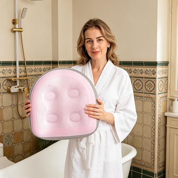 Hot Tub Seat SPA Seats for Hot Tub Booster for Adults Non-Slip Suction | Hot Tub Seats,Spa&Hot Tub Seat Portable ,Fordable Bathtub Seat for Home/SPA/Travel/Business Trip,Pink