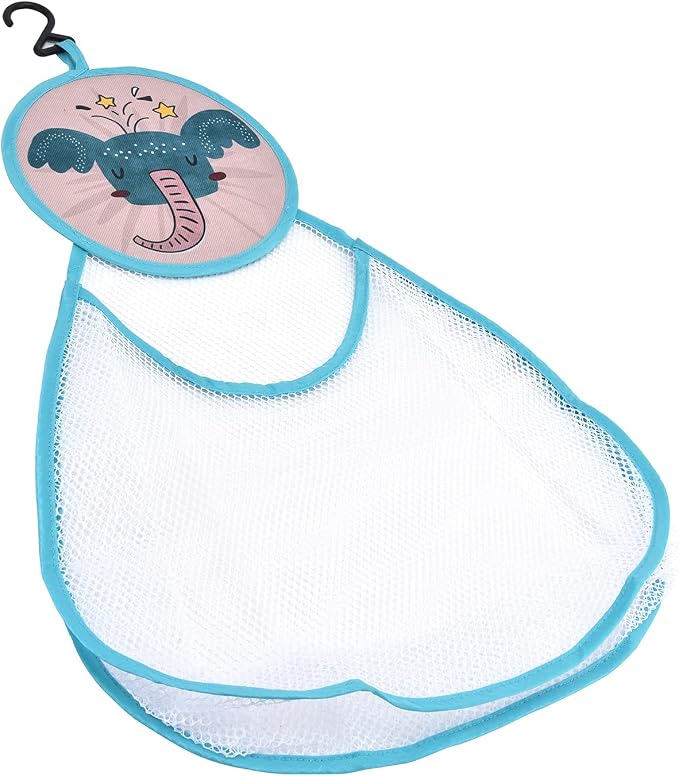 Bath Toy Organizer Bag Cute Cartoon Pattern Mesh Bath Tidy Storage Net Holder Basket Bag for Kids Bathroom Toys Polyester Material Large Capacity (Type B)