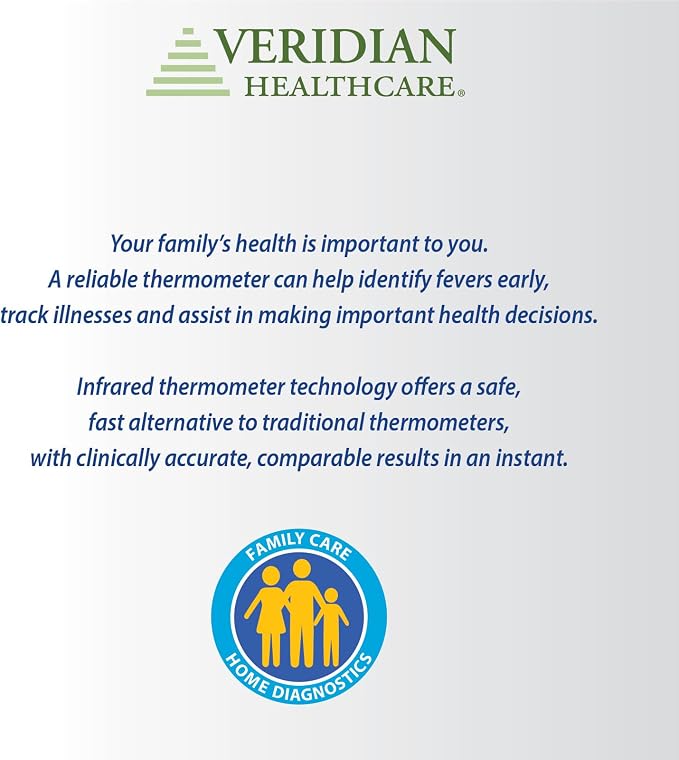 Veridian Non-Contact Thermometer LCD Display 09-183 1 Each