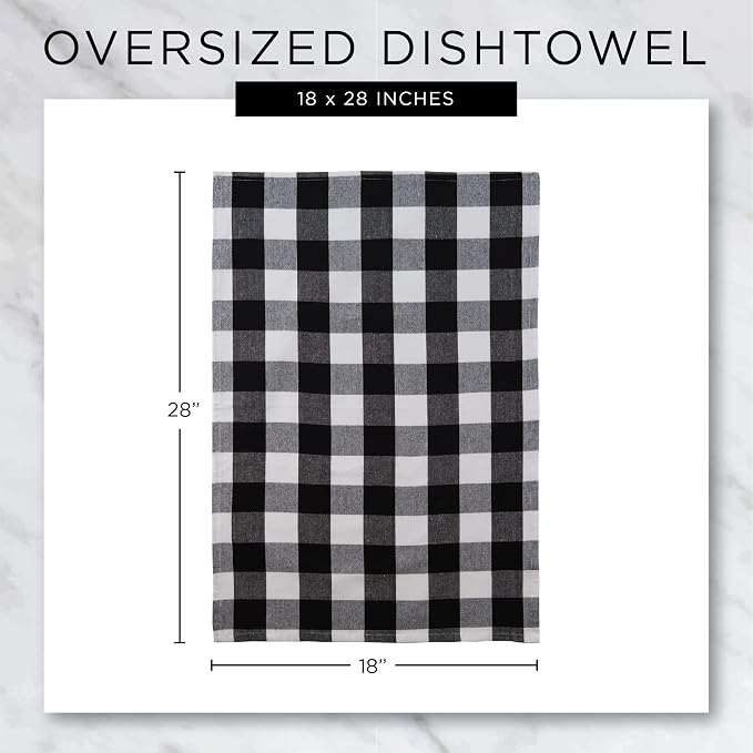 DII Everyday Pets Kitchen Collection Absorbent Dishtowel Set, 18x28, Dog Person, 3 Count