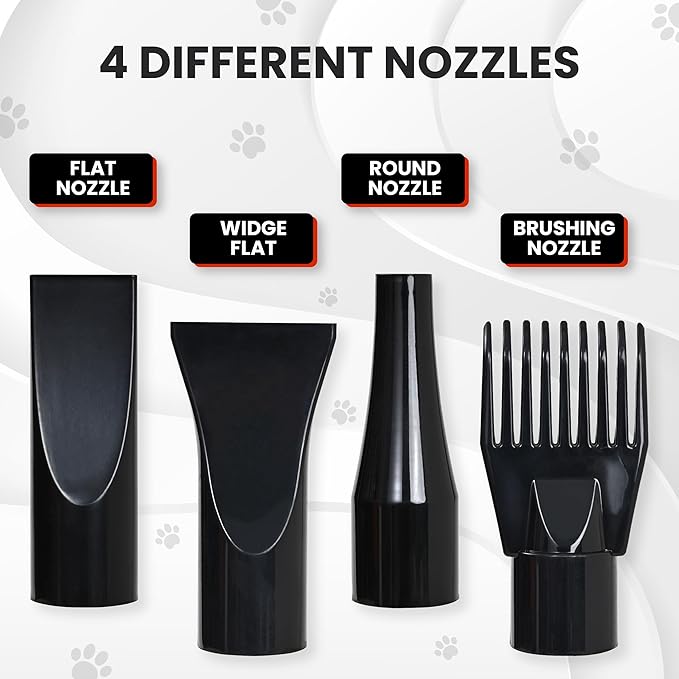 We Love Doodles Dog Dryer with Adjustable Speed & Temperature Control - High Velocity Hair Dryer, Pet Hair Dryers for Dogs, Blow Dry Quickly & Blow Out Undercoat - Grooming (Black)
