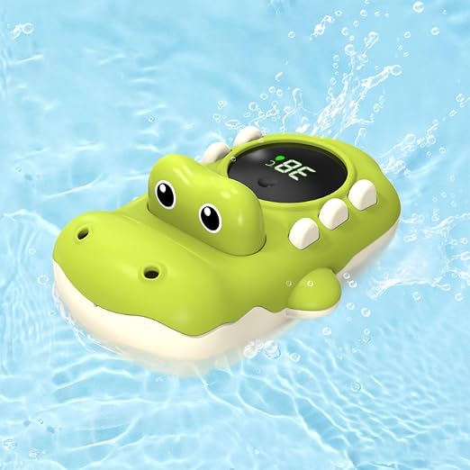 Bathtub Temperature Gauge Kids | Crocodile Water-Spraying Tub LED Display Measure Toy,Bath Temperature Gauge | for Nursery Home Pool Spa Hotel Swimming