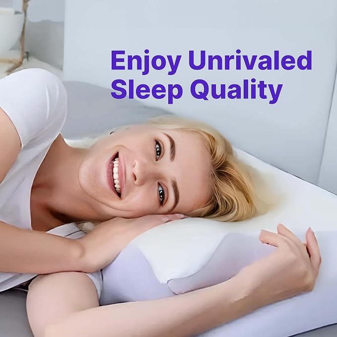 Maas & Bath Ergo Z Pillowcase - Premium Breathable Pillow Case for Quality Sleep, Made with Machine Washable Non-Peeling Cotton Fabric, Easy-Open Hidden Zipper, Non-Toxic & Odorless (2 Pack)