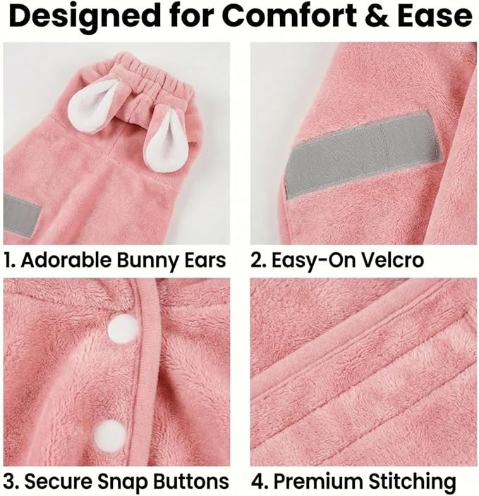 Dog Bathrobe Super Absorbent Towel for Small Dogs Cats Fast Drying Dog Robe Coat with Hood Puppy Cat Bath Towel Wrap Pet Grooming Supplies After Shower (Deep Pink,S)
