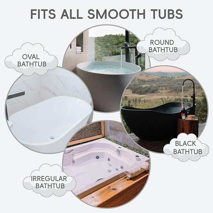 TPE Neck Pillow for Bathtub, Small Bath Pillow with Suction Cups | Small bath pillow with neck support , waterproof material,compact size for home or travel relaxation.