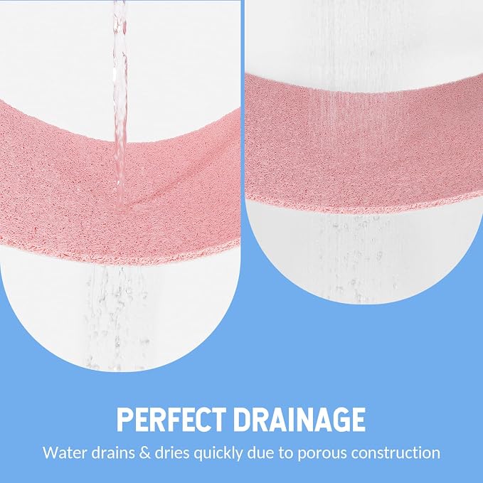 Hargiis Non-Slip Bathtub Mat, Anti Slip Shower Mat, Fast Drying Bathtub Mats, Foot Scrubber Mat, Anti Slip Mat for Tub, Floor, Bathroom, Kitchen, Home, Hotel (Pink 24"×16")