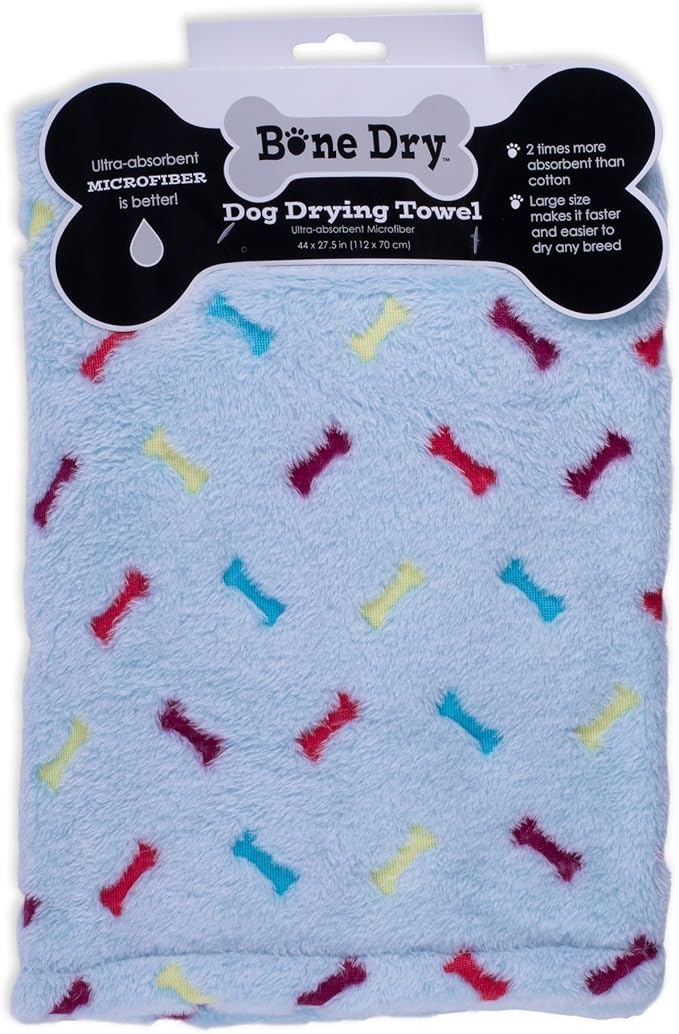 Blue Bones Burn Out Microfiber Pet Drying Towel
