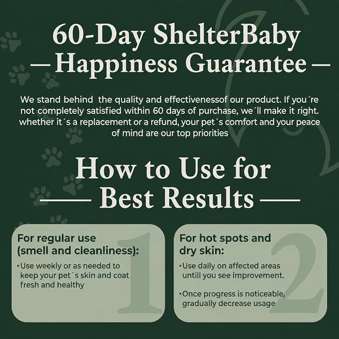 Dry Shampoo for Dogs – Antifungal Itchy Skin & Hot Spot Relief, Yeast Infection & Paw Licking Treatment, Dog Powder with Allergy Support