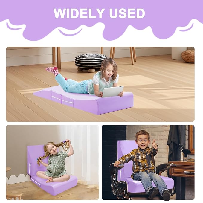 Extra Large Hair Washing Station for Kids - Ergonomic Shampoo Foam Mat with Neck Support for Sink, Portable & Foldable Shampoo Buddy for Toddlers, Non-Slip & Waterproof Hair Washing Mat -Purple