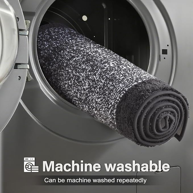 48x32 Large Bathroom Rugs Washable Non Slip, Dark Grey Bath Mat for Bathroom Floor Tub, Soft Absorbent Quick Dry Mats for Shower, Bathtub,Home Decor