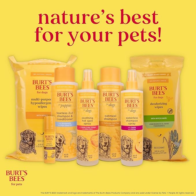 BURT'S BEES FOR PETS Calming Dog Shampoo with Lavender and Green Tea, 95% Natural Origin Formulas, Calming Lavender Dog Shampoo - Gentle Dog Shampoo, Best Dog Shampoo, Lavender, 32 oz