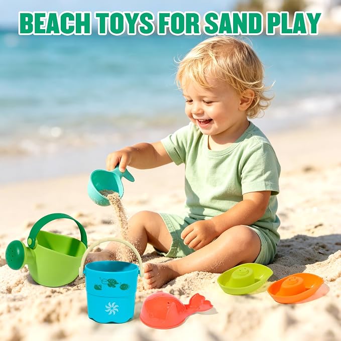 16PCS Baby Bath Toys for Kids Ages 1-3, Mold Free No Hole Bath Toy Set, Easy Clean Bathtub Pool Water Table Toys for 1 2 3 Year Old, Floating Boats Bucket Watering Can Bath Toys for Babies 12+ Months