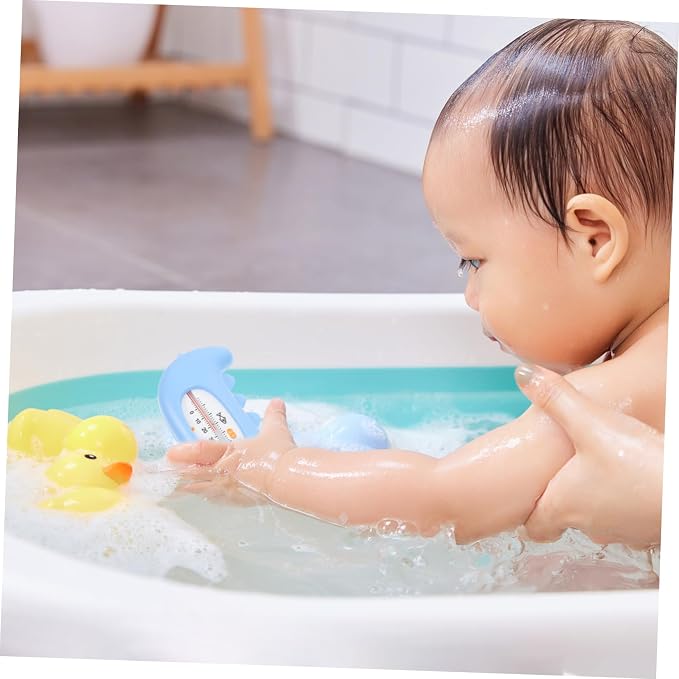 Yardwe Bath Thermometer for Tub Cute Cartoon Water Temperature Gauge for to Use Bathing Tool for Newborns and Toddlers