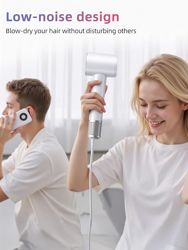 DRFLASH High Speed Hair Dryer - 110000 RPM Fast Drying Blow Dryer with 200 Million Negative Ions,Low Noise Thermo-Control Design,Lightweight Compact Hair Dryer with Mirror for All Hair Types,120V