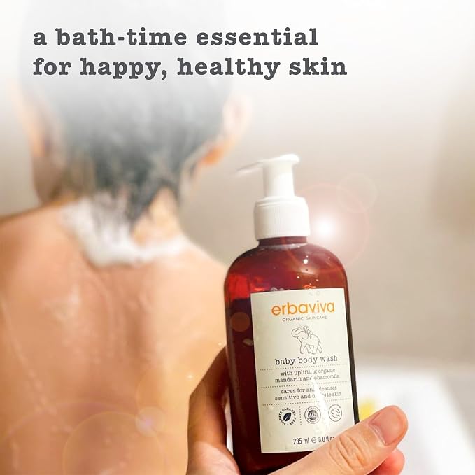 erbaviva Baby Body Wash 8 fl Oz (Pack of 2)