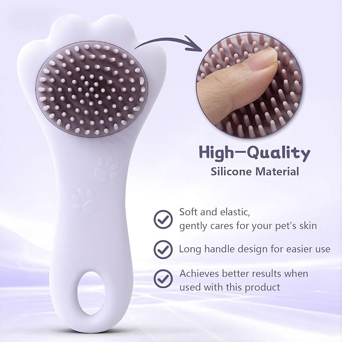 Cat Waterless Shampoo with Brush, for Quick Cleaning Between Baths, No Rinsing Needed, Hypoallergenic, Suitable for Cats and Dogs